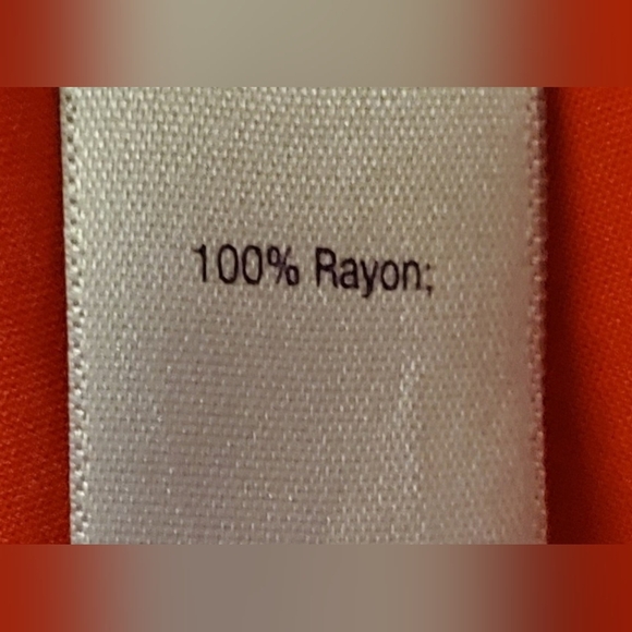 Jennifer Lopez Orange Blouse Gold Studded Detail 3/4 Cold Shoulder Sleeve Size L - Picture 5 of 9